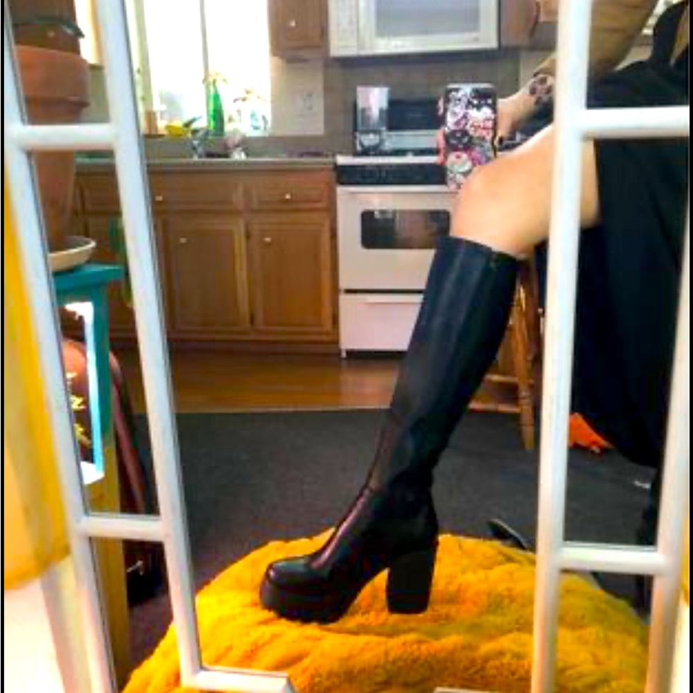 Dolls Kill Platform Knee High Boots